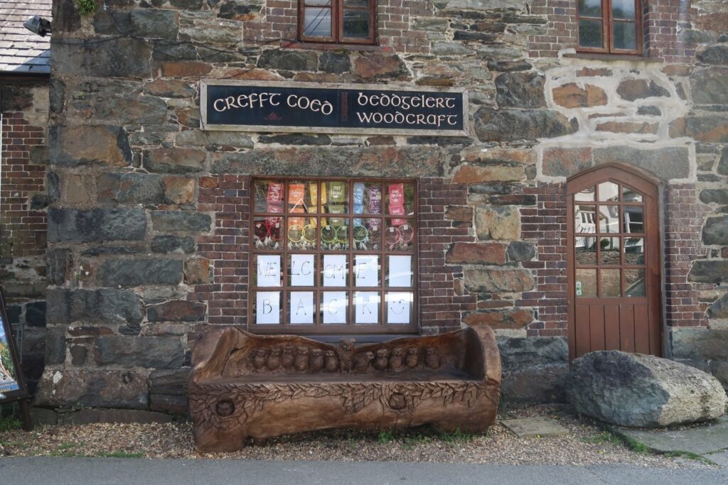 outside of beddgelert woodcraft shop